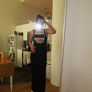 Peppermayo Black and White Maxi Dress